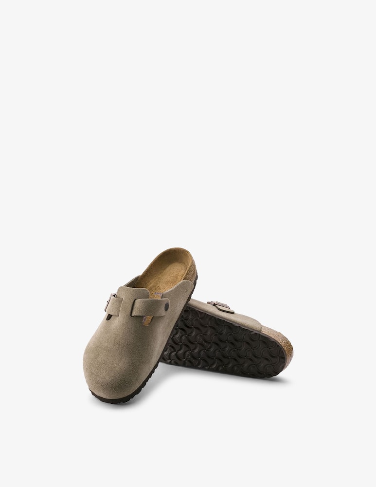rinascente Birkenstock Boston suede sabots