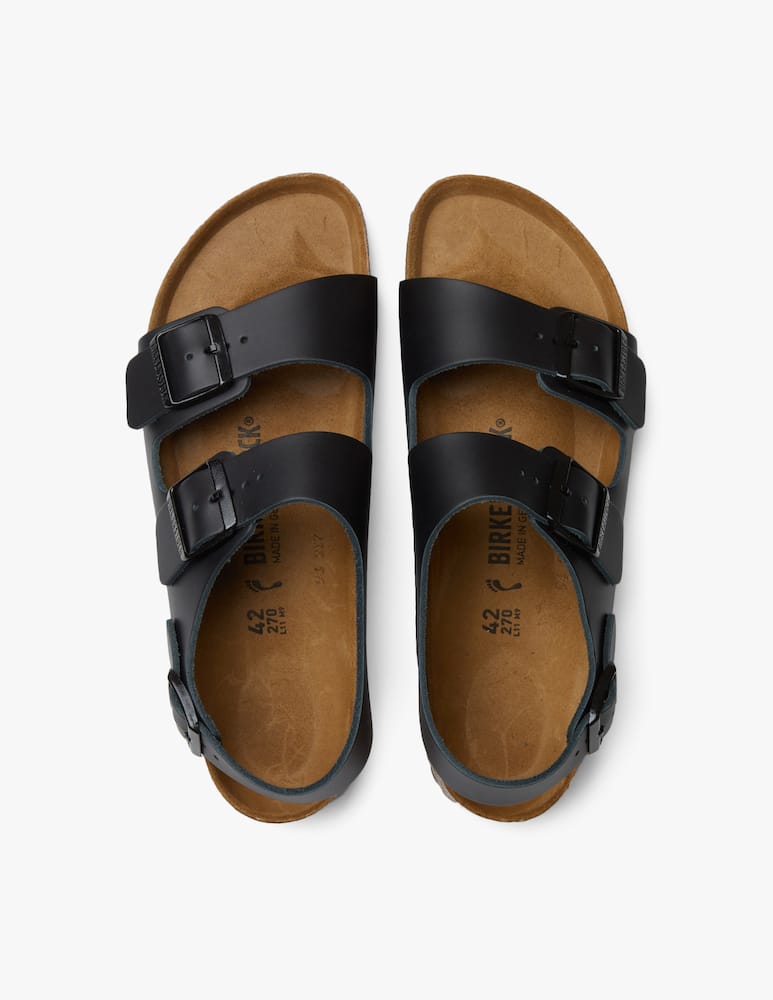 rinascente Birkenstock Milano sandal black leather sandals