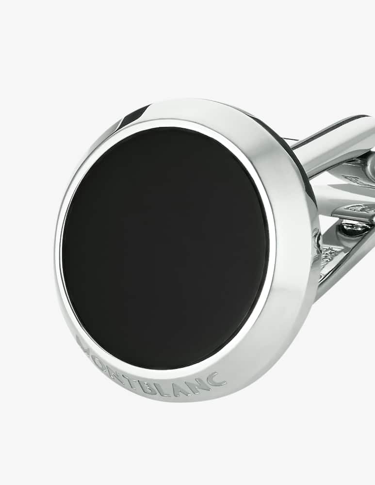 Montblanc Stainless steel black onyx cuff links - picture 2 Montblanc Stainless steel black onyx cuff links - picture 2