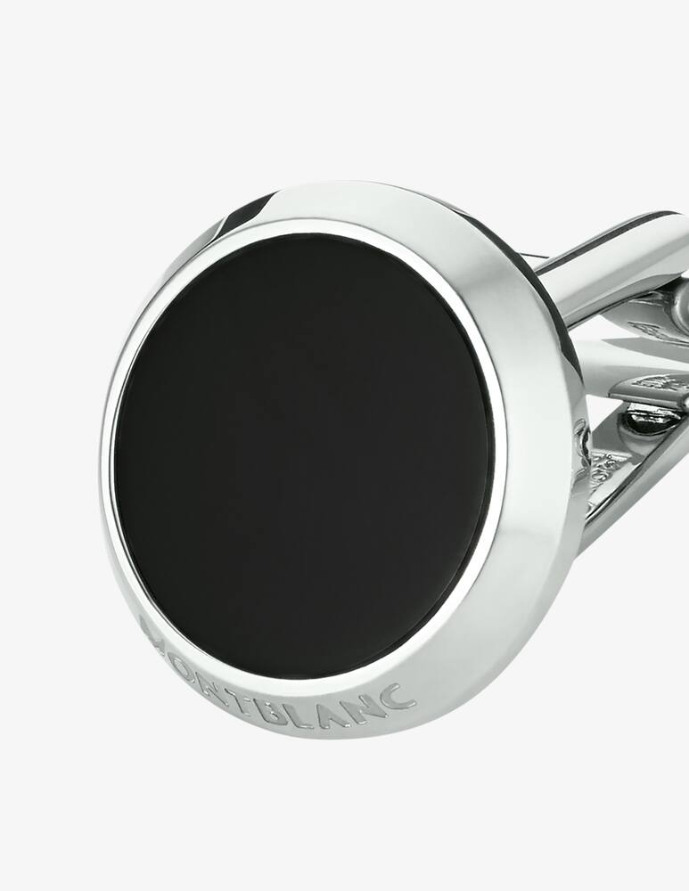 rinascente Montblanc Stainless steel black onyx cuff links