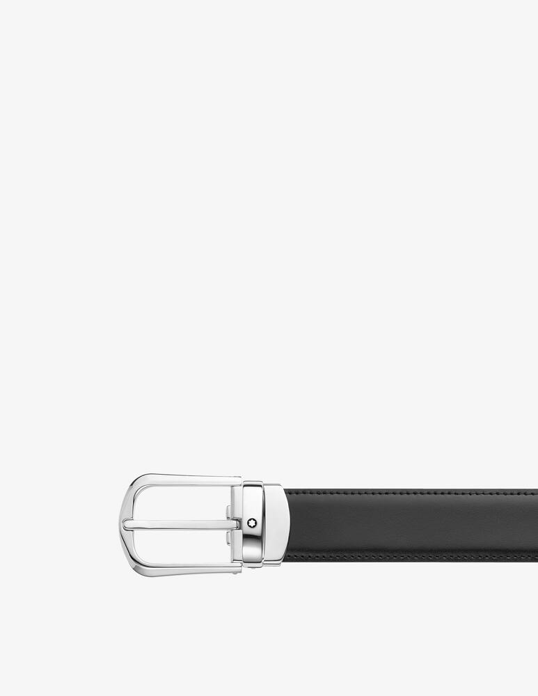 Montblanc Cintura reversibile in pelle nera e marrone 30 mm con fibbia a ferro di cavallo - immagine 3 Montblanc Cintura reversibile in pelle nera e marrone 30 mm con fibbia a ferro di cavallo - immagine 3