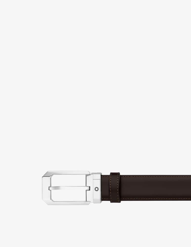 Montblanc Cintura reversibile in pelle nera e marrone 30mm - immagine 3 Montblanc Cintura reversibile in pelle nera e marrone 30mm - immagine 3