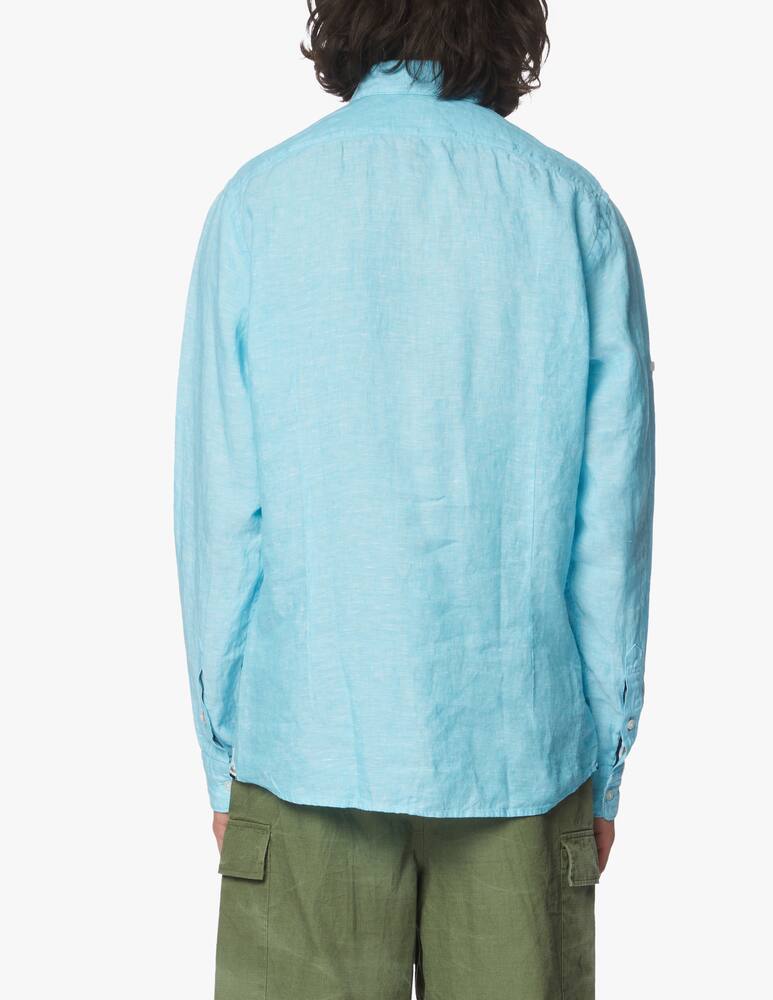 rinascente BOSS Washed linen regular shirt - light blue