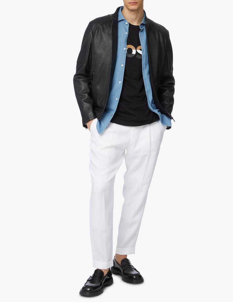 rinascente BOSS Biker pelle - nero