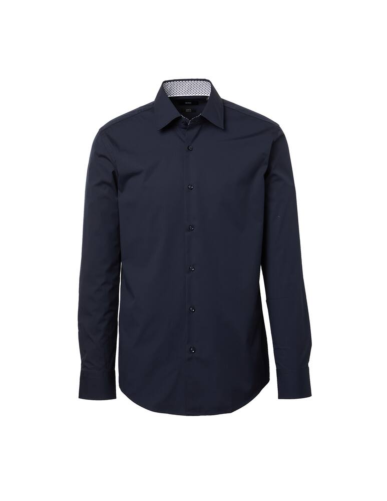 rinascente BOSS Contrast slim kent shirt - blue