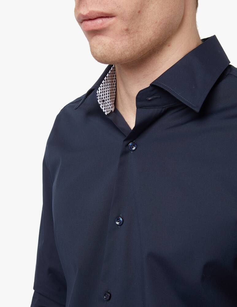 rinascente BOSS Contrast slim kent shirt - blue