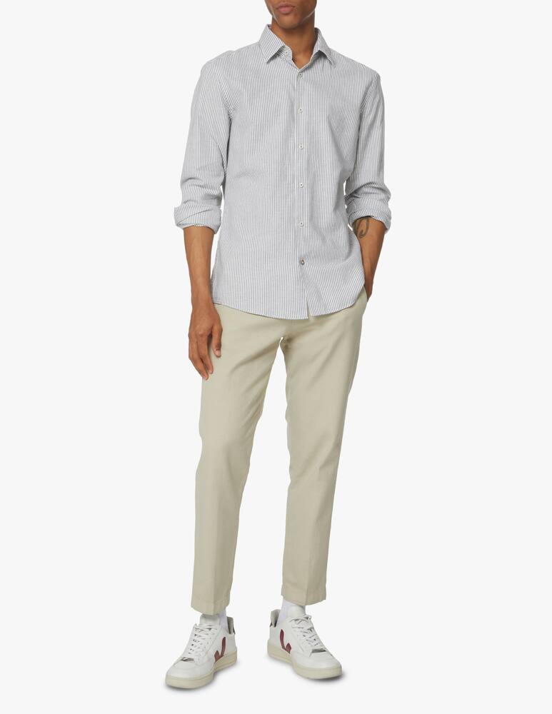 rinascente BOSS Cotton linen striped regular shirt - multi