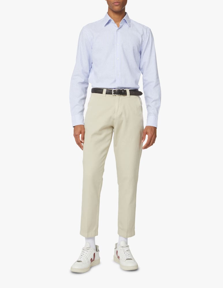 rinascente BOSS Camicia manica lunga reg cotone lino riga - multicolor