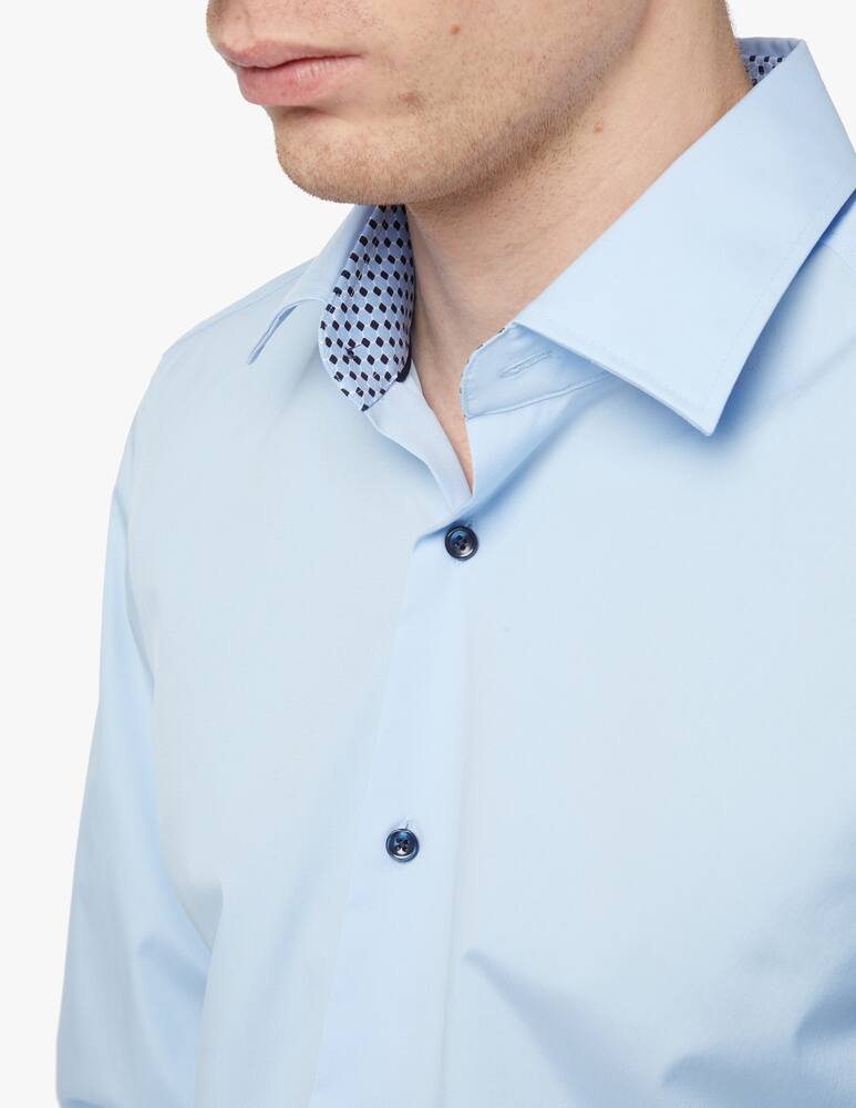 rinascente BOSS Contrast slim kent shirt - light blue