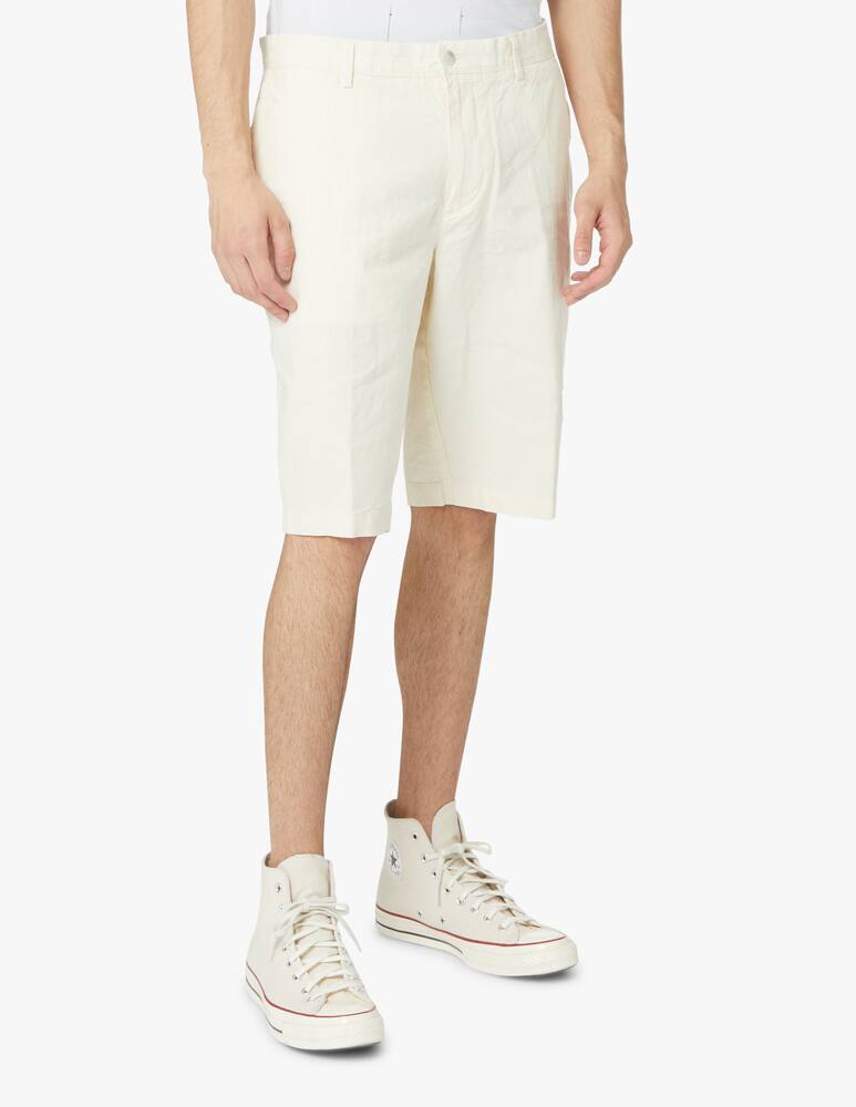 rinascente BOSS Bermuda lino tinto filo - bianco