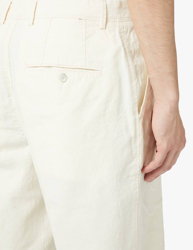 rinascente BOSS Bermuda lino tinto filo - bianco