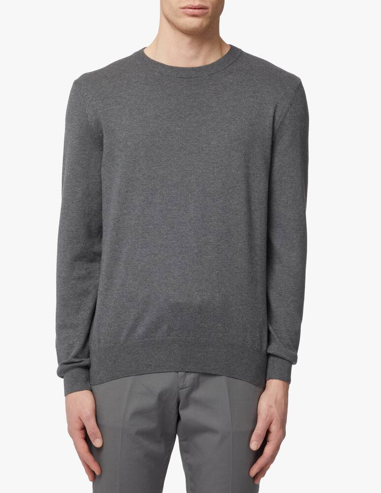 rinascente BOSS Maglia girocollo basic in cotone - grigio