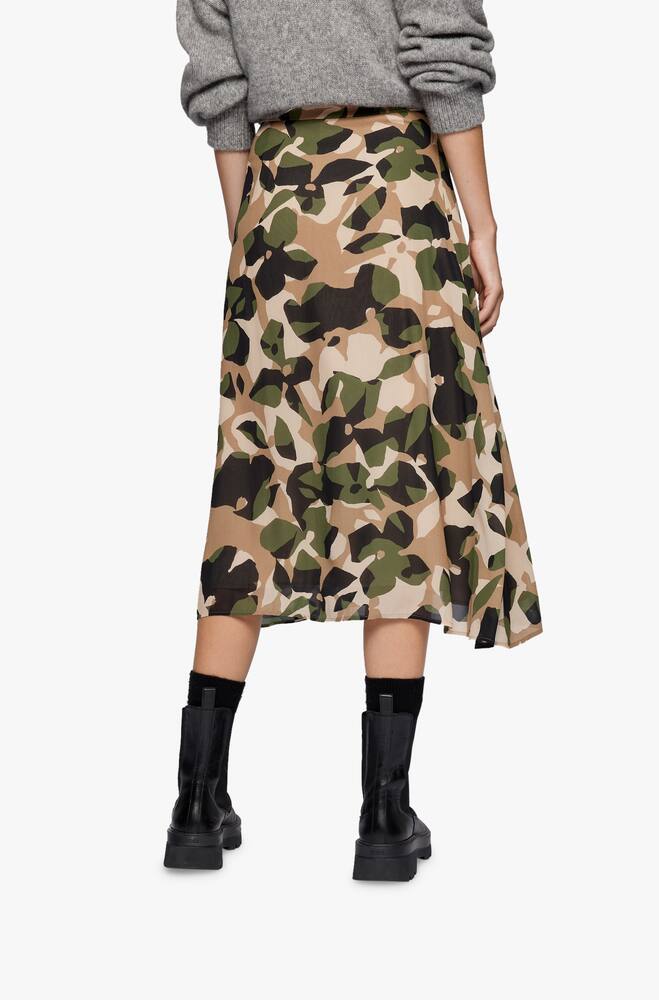 rinascente BOSS Silk skirt with asymmetrical hem and graphic print