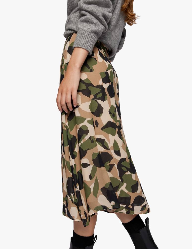 rinascente BOSS Silk skirt with asymmetrical hem and graphic print