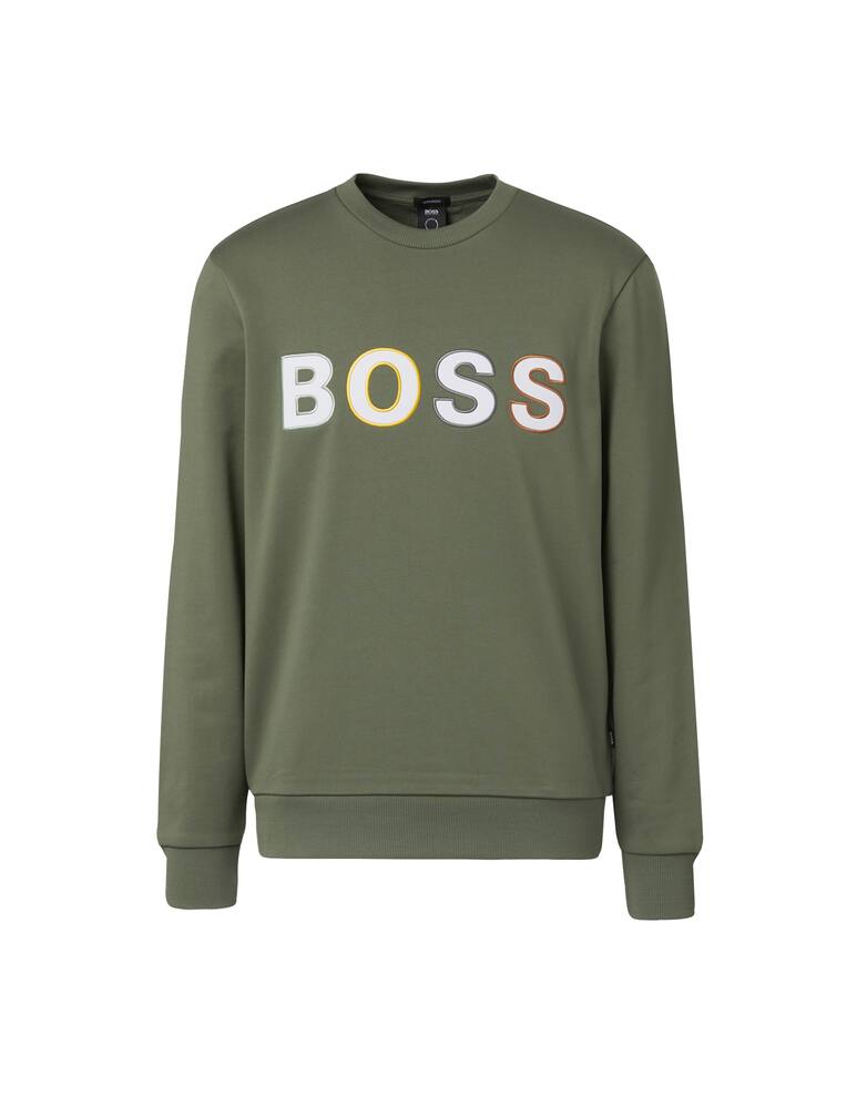 rinascente BOSS Felpa girocollo logo bold - verde