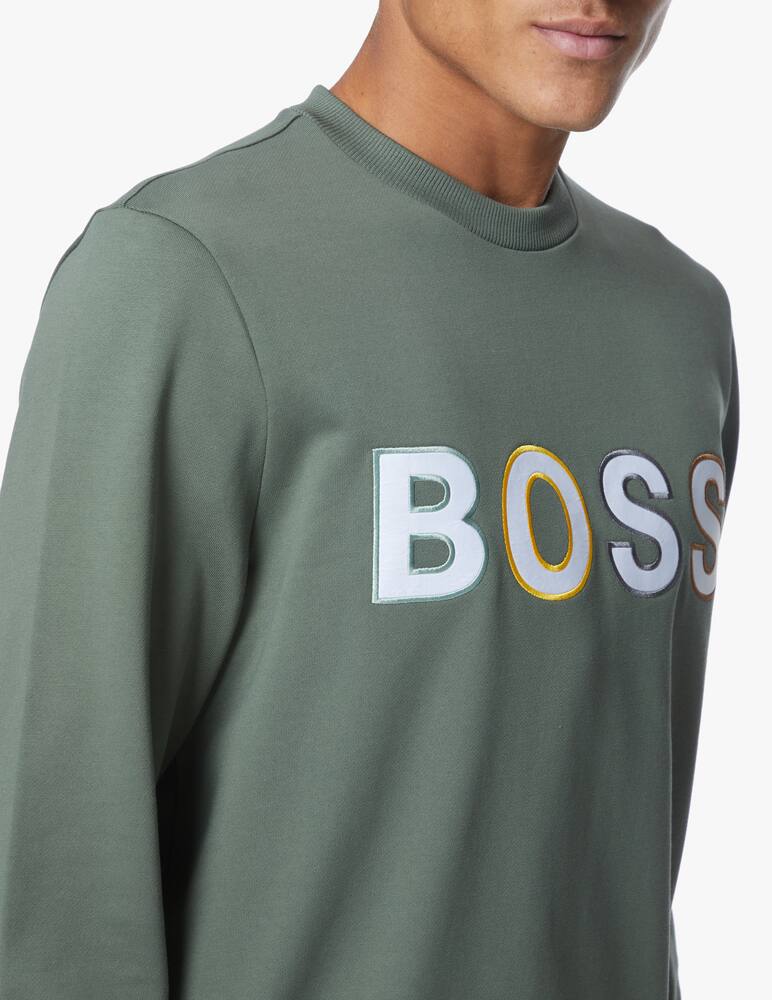 rinascente BOSS Felpa girocollo logo bold - verde