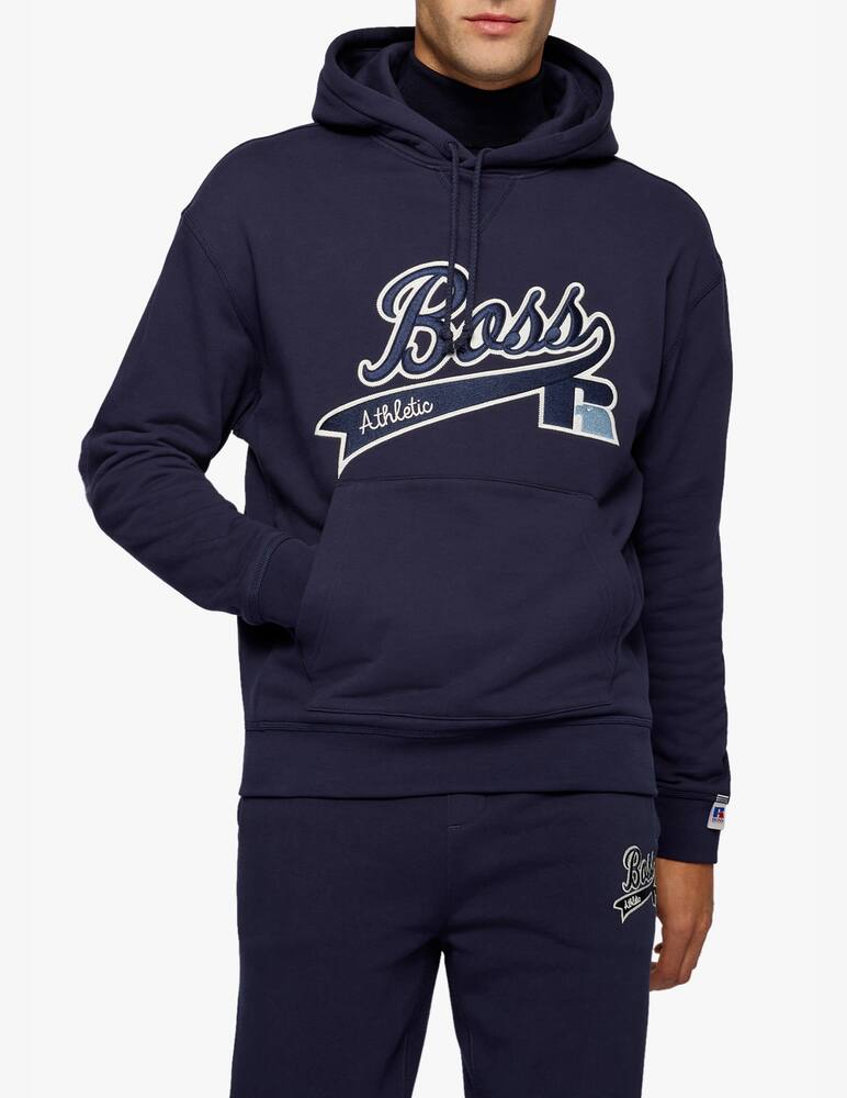 rinascente BOSS Safa russell athletic hoodie - blue
