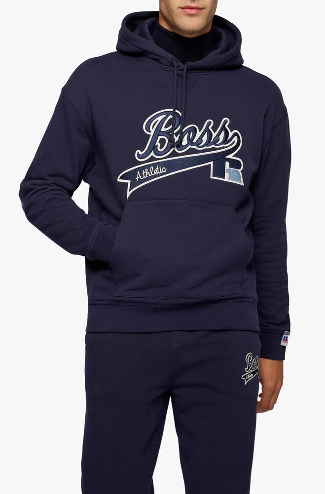 rinascente BOSS Safa russell athletic hoodie - blue