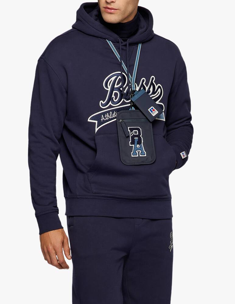 rinascente BOSS Safa russell athletic hoodie - blue