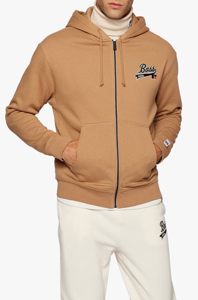 rinascente BOSS Felpa con cappuccio e zip sanyo russell athletic - beige
