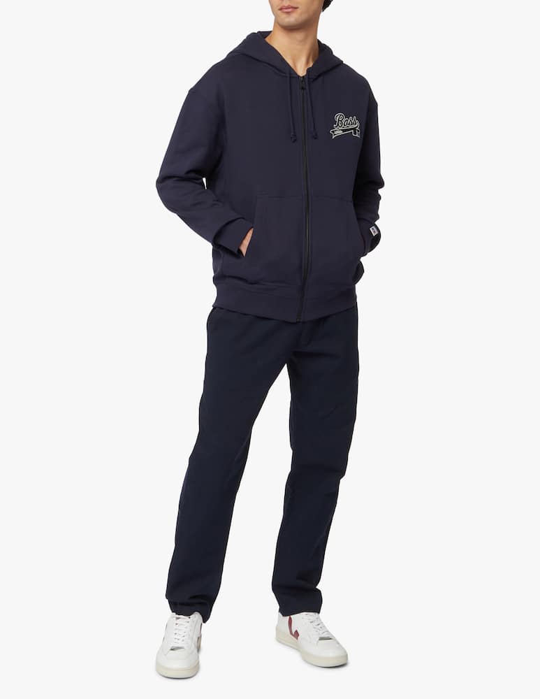 rinascente BOSS Sanyo russel athletic zip hoodie - blue