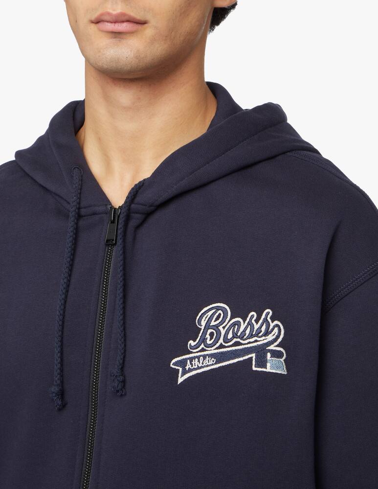 rinascente BOSS Sanyo russel athletic zip hoodie - blue