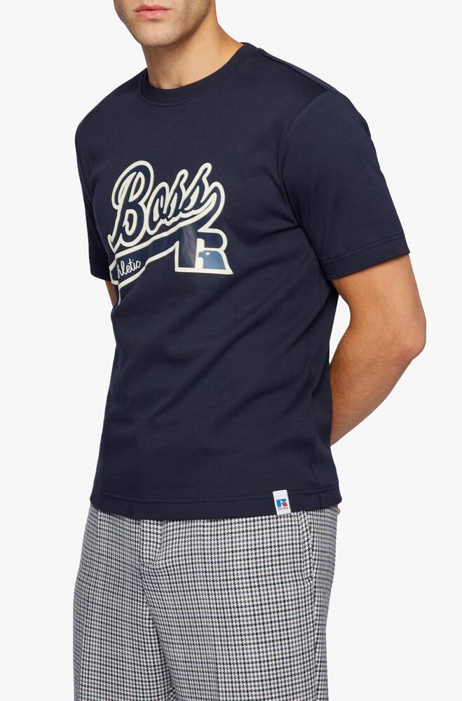 rinascente BOSS Logo russell athletic t-shirt - blue