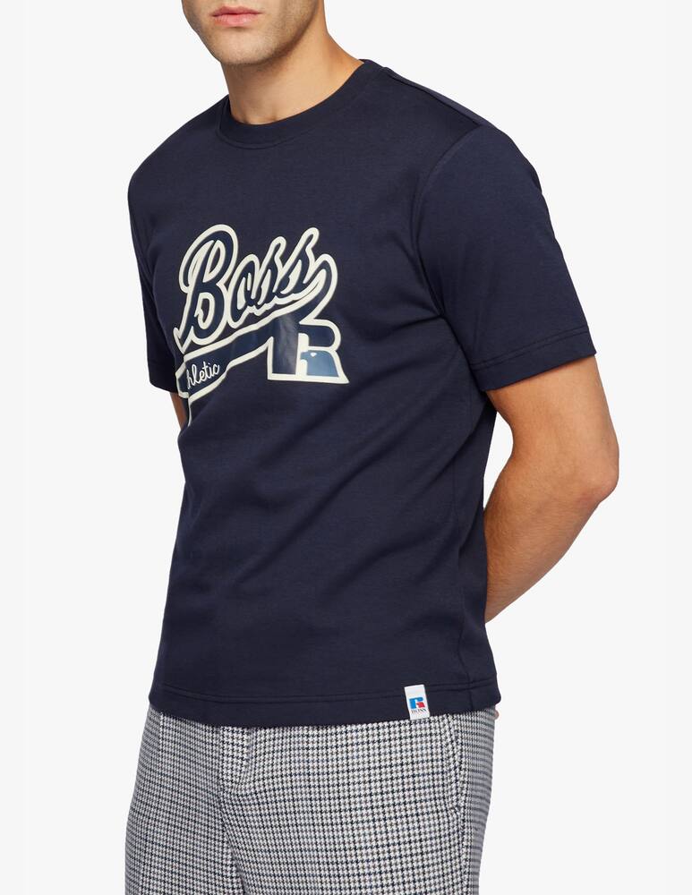 rinascente BOSS Logo russell athletic t-shirt - blue