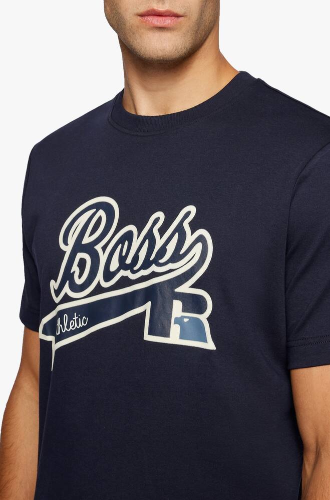 rinascente BOSS Logo russell athletic t-shirt - blue