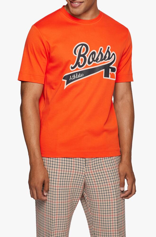 rinascente BOSS Logo russell athletic t-shirt - orange
