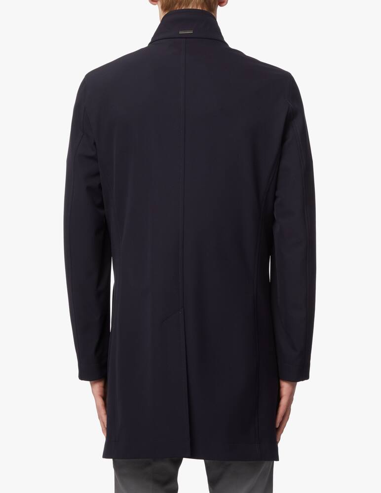 rinascente BOSS Stretch textile slim trench - blue