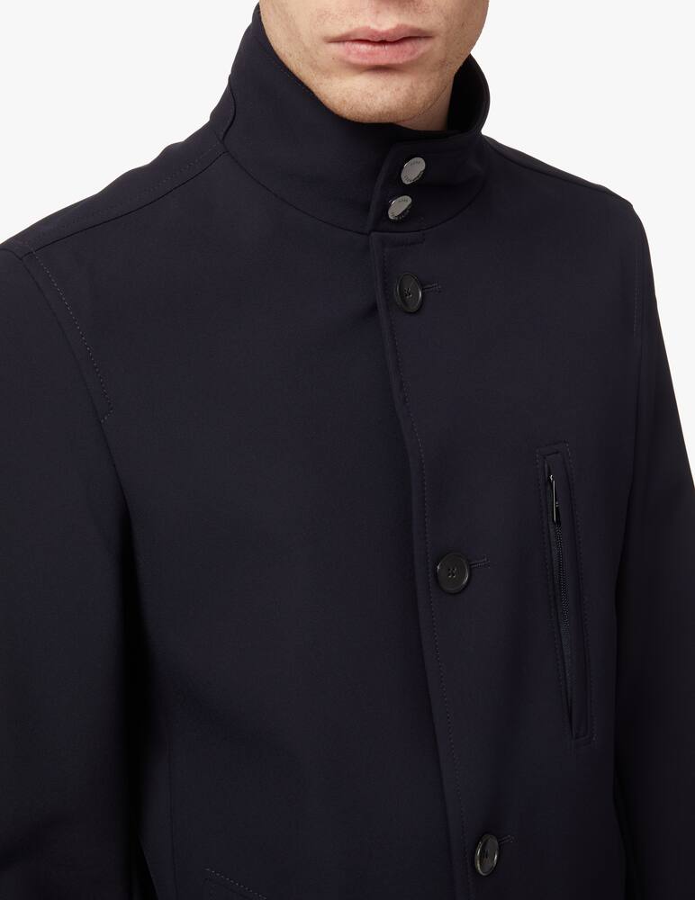 rinascente BOSS Stretch textile slim trench - blue