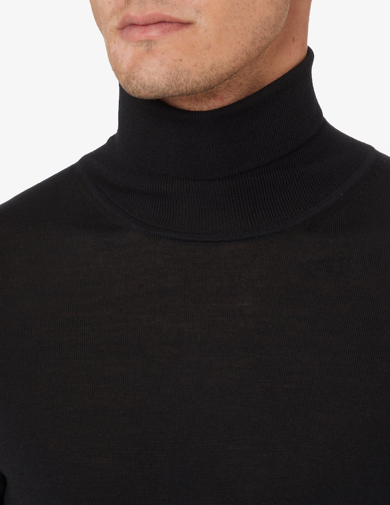 rinascente BOSS Dolcevita in lana merino - Nero