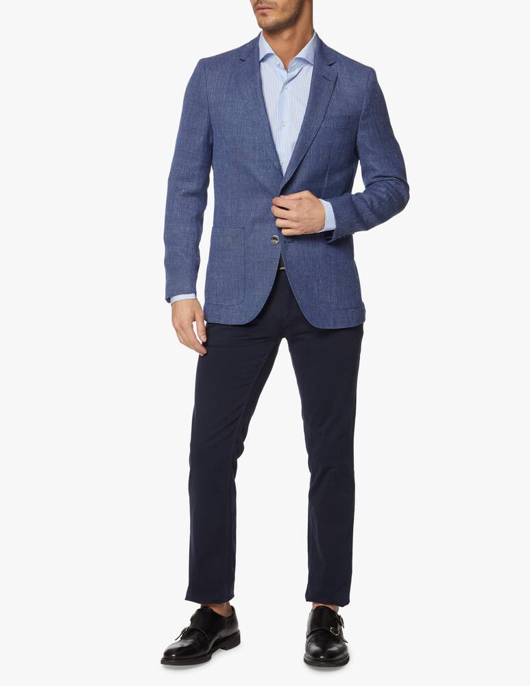 rinascente BOSS Slim fit jacket in micromotif fabric