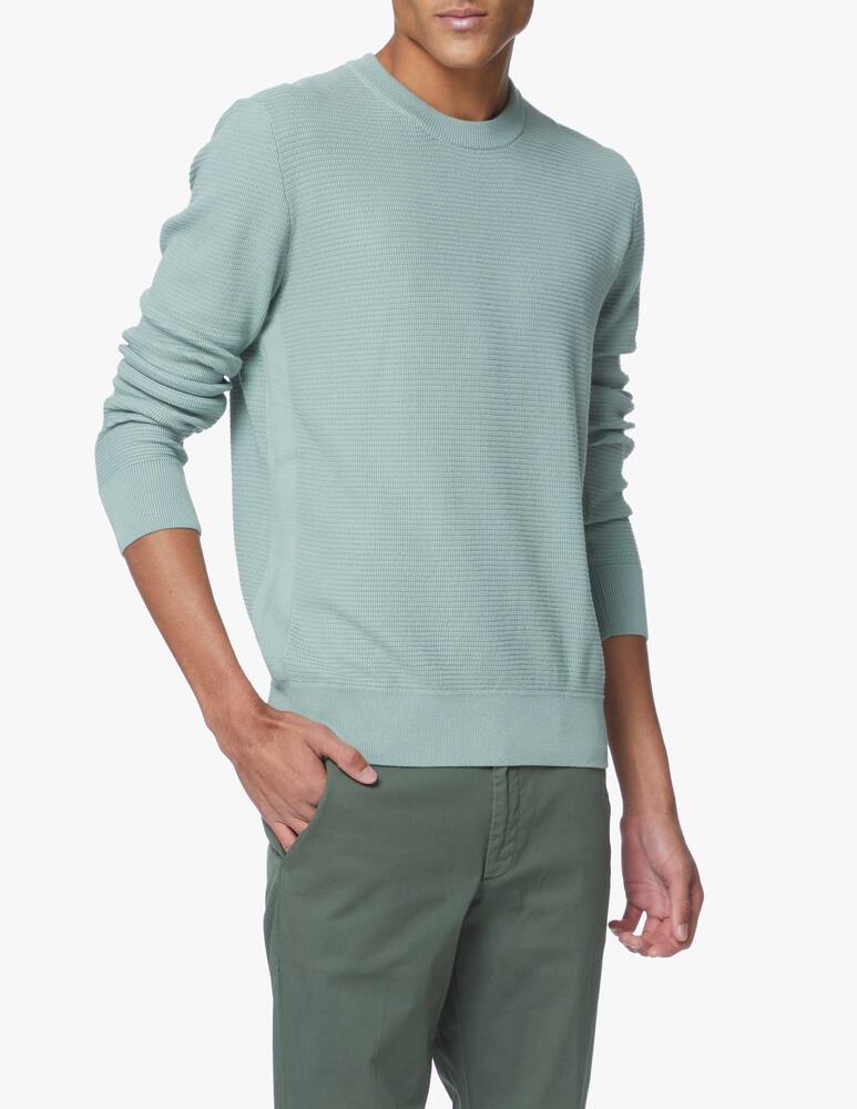 rinascente BOSS Maglia girocollo grana riso cotone - verde