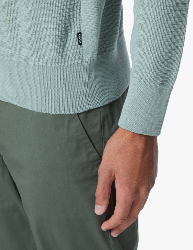 rinascente BOSS Maglia girocollo grana riso cotone - verde