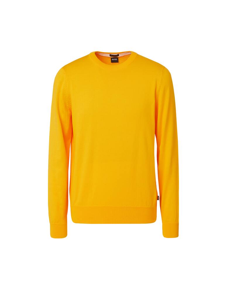 rinascente BOSS Maglia girocollo basic in cotone - giallo