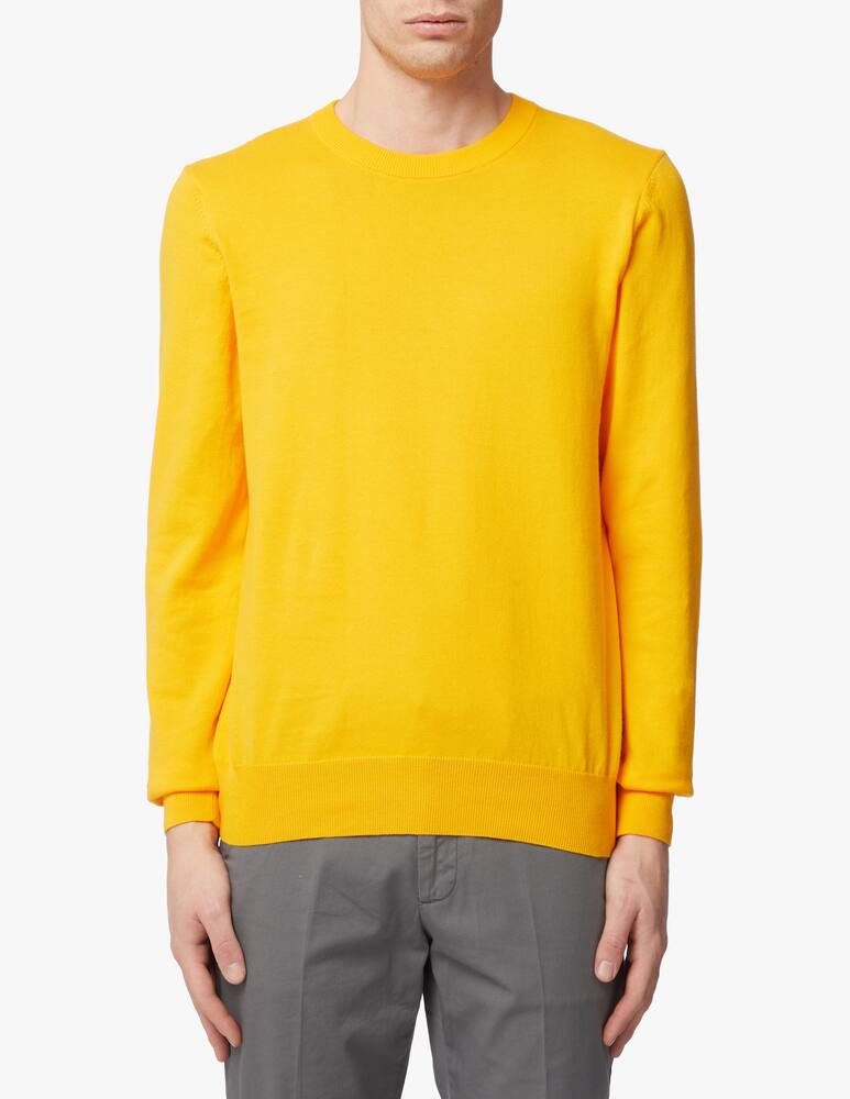 rinascente BOSS Maglia girocollo basic in cotone - giallo