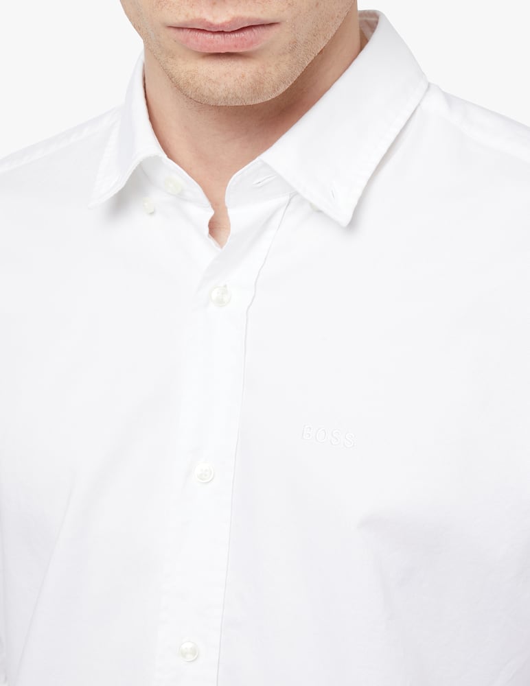 rinascente BOSS Camicia manica lunga reg cotone lavato - bianco