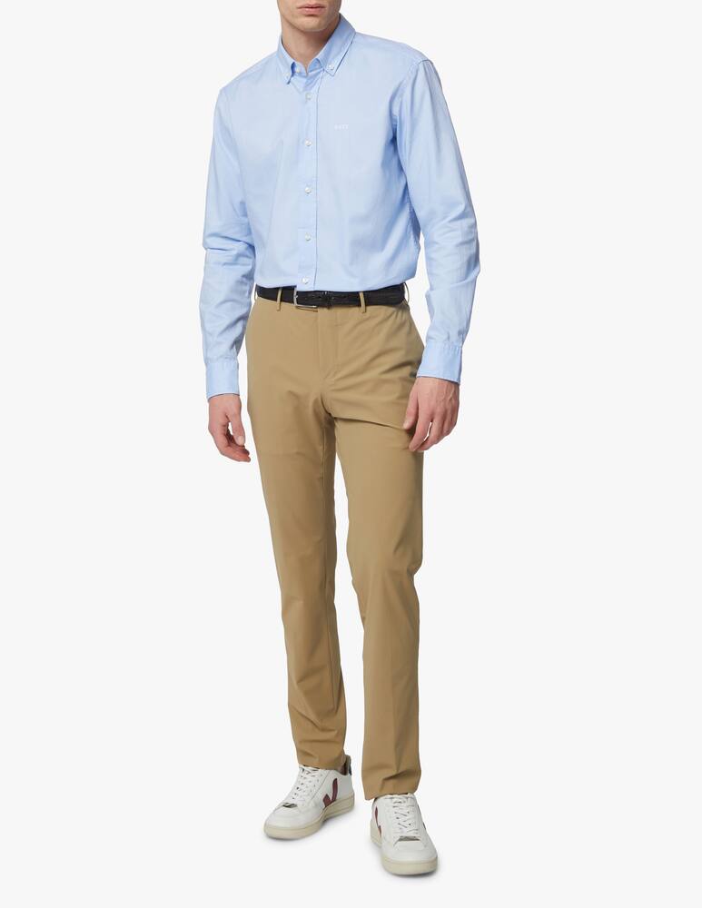 rinascente BOSS Washed cotton regular shirt - light blue