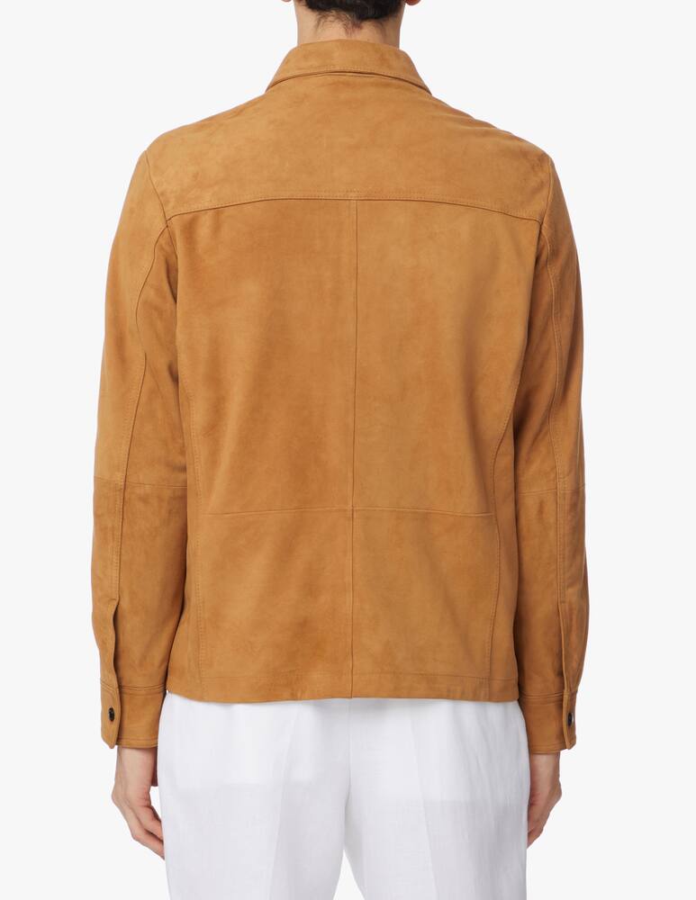 rinascente BOSS Chest pocket suede overshirt - brown