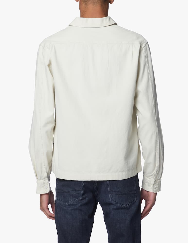 rinascente BOSS Relaxed twill pocket overshirt - white