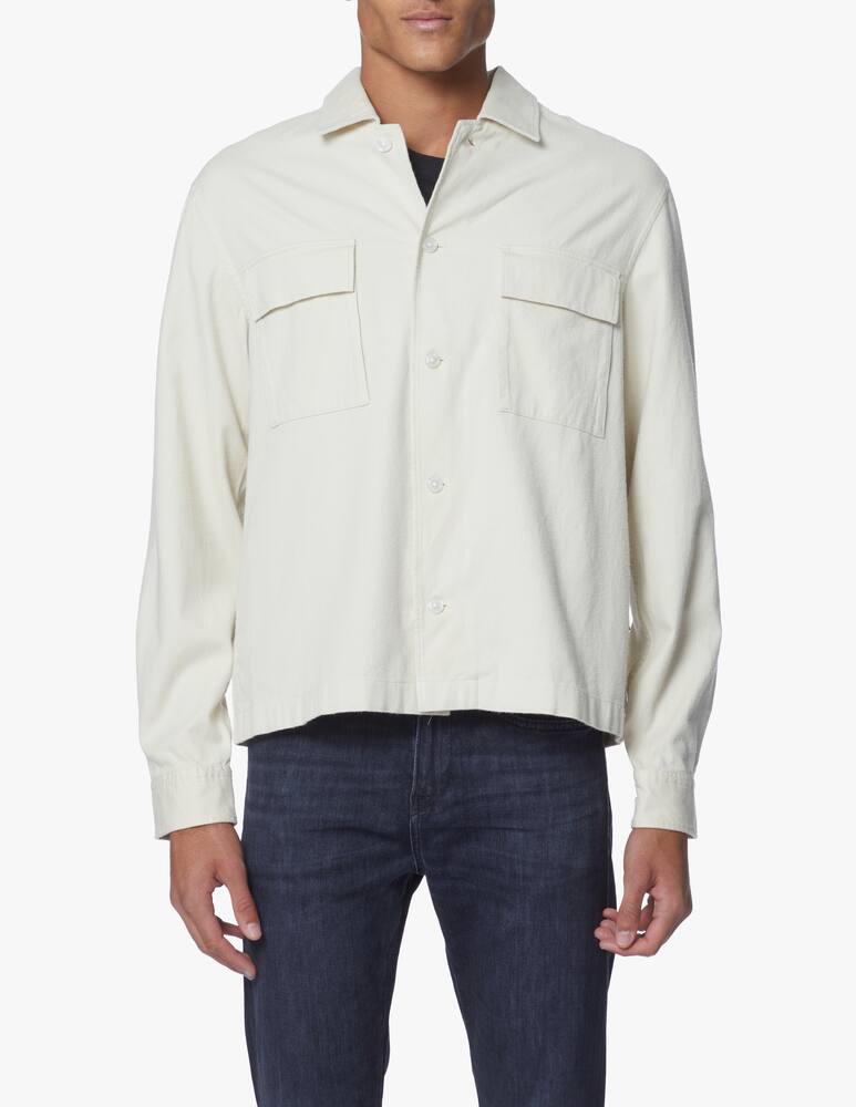 rinascente BOSS Relaxed twill pocket overshirt - white