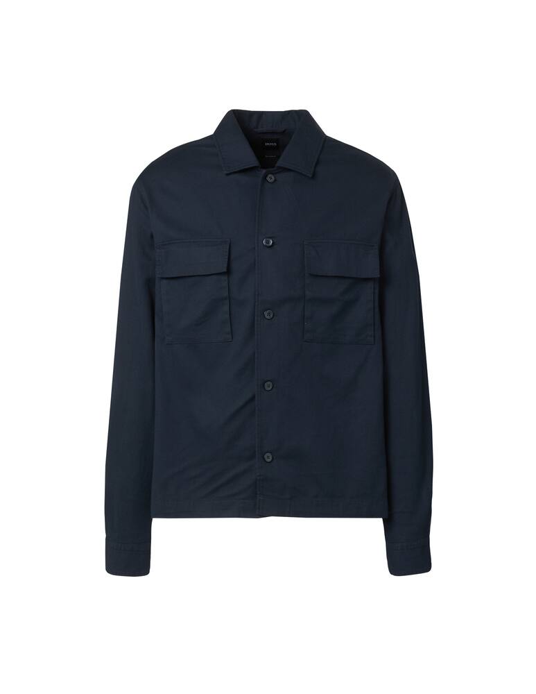 rinascente BOSS Overshirt relaxed twill tasche - blu