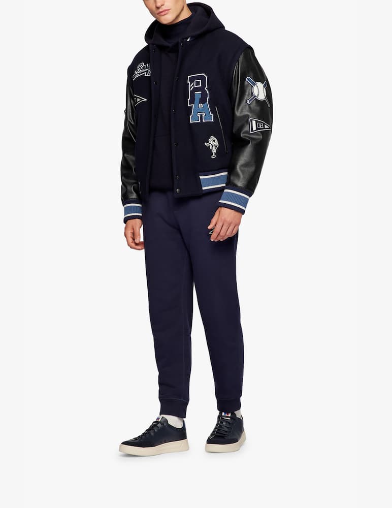 rinascente BOSS Varsity russell athletic bomber jacket - blue