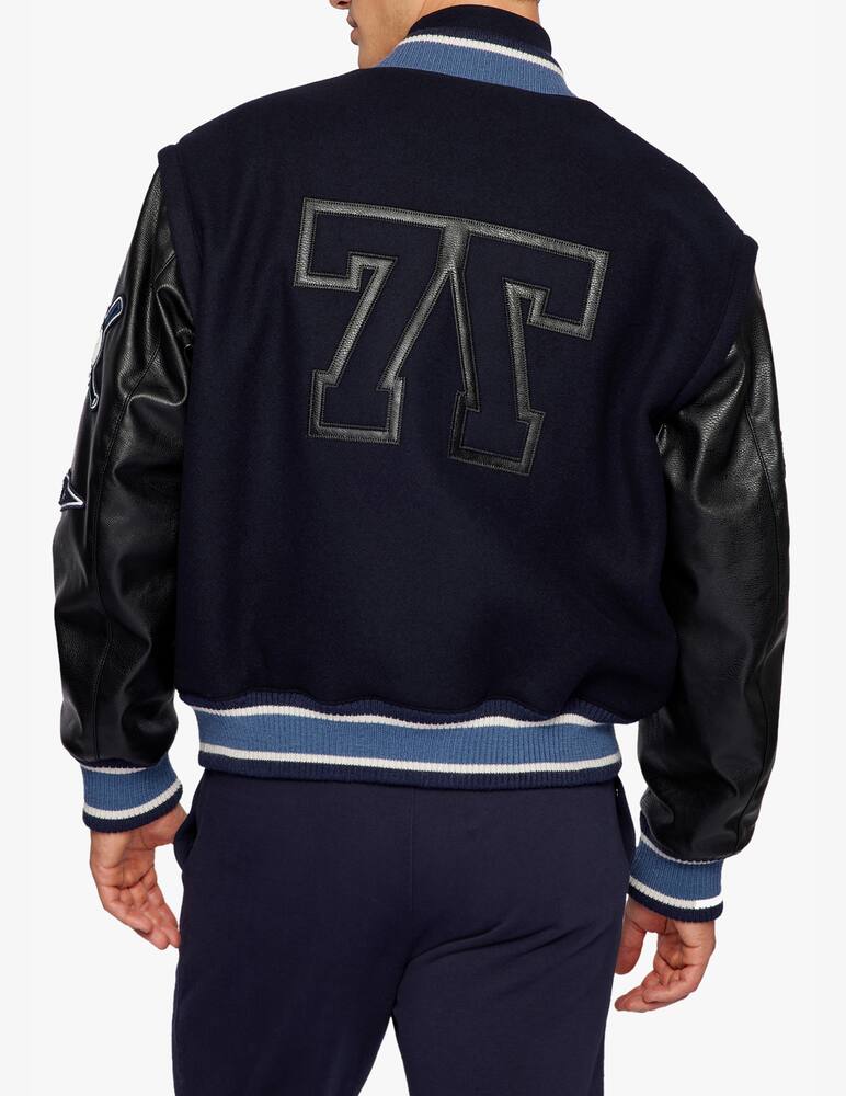 rinascente BOSS Varsity russell athletic bomber jacket - blue