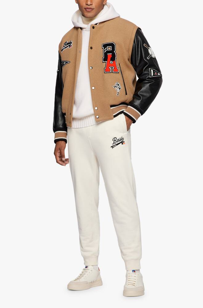 rinascente BOSS Carsity russell athletic bomber jacket - beige