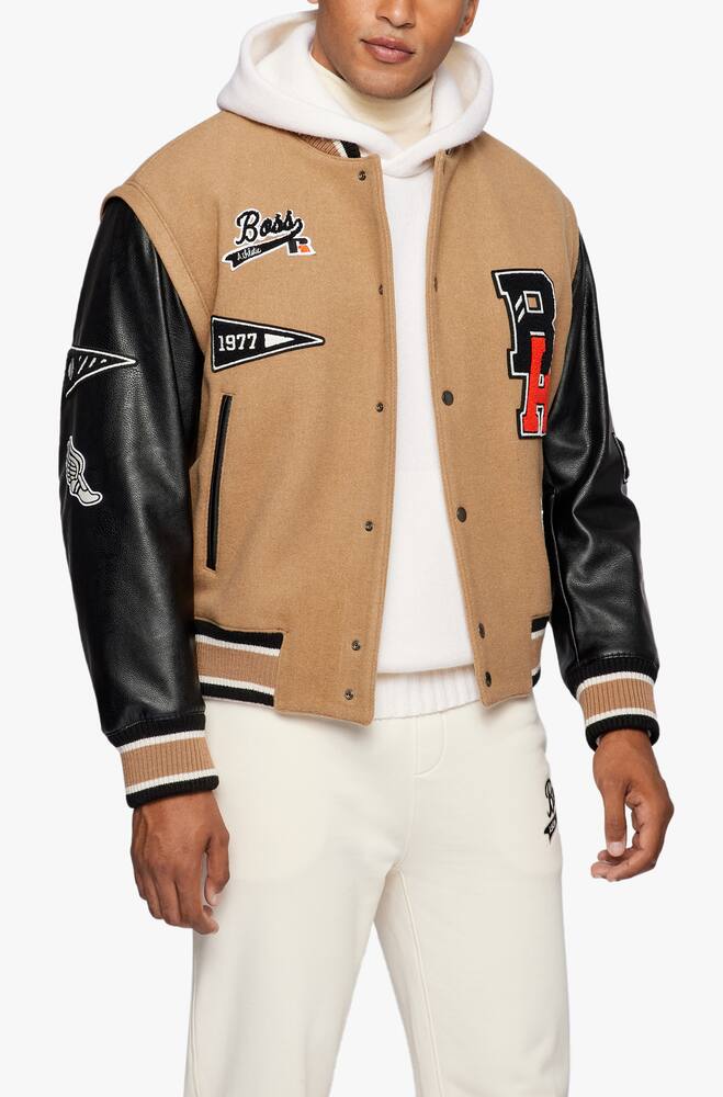 rinascente BOSS Carsity russell athletic bomber jacket - beige