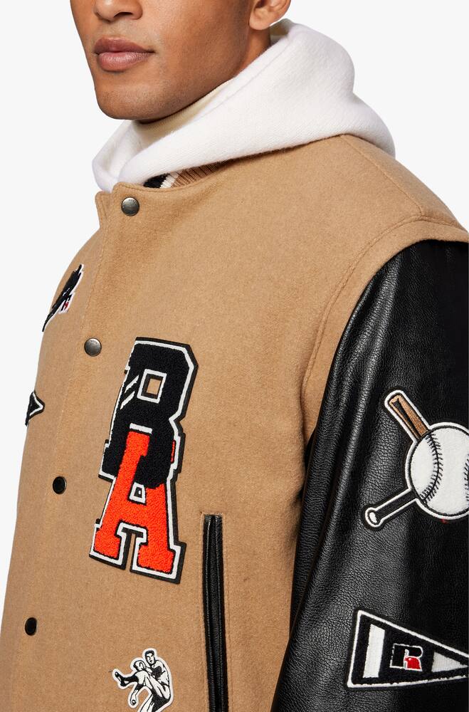 rinascente BOSS Carsity russell athletic bomber jacket - beige