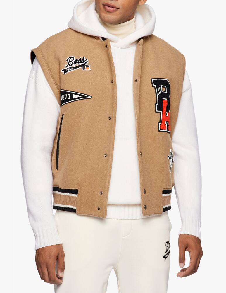 rinascente BOSS Carsity russell athletic bomber jacket - beige